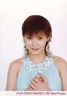 Aya Matsuura / Bust Up / Light Clothes / Both Hands / White Background / Smile / Official Official photo