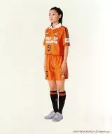 Morning Musume / Rika Ishikawa / Full body / Dress : Orange / Black / Uniform / Body Left / Quarter Size / Official Official photo