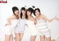 NMB48/Set (4 people) /Horizontal, Knee Top, Center Yamamoto, Watanabe, Background White / Special Official photo for of the magazine "BOMB May 2012"