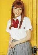 Rei Yoshii (Orihime Character) / Above Knee, White Uniform, Red Ribbon, Yellow Background, Tomoshot Inoue / Musical "Bleach" Official Official photo
