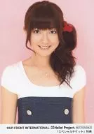 Berryz Kobo / Yurina Kumai / Bust Up / Costume Pale Blue / Front Facing / Background Pink / Special Ticket Privilege