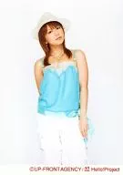 Morning Musume / Mari Yaguchi / Above the Knees, Light Blue Costume, White Hat, Right Back, Background White / Official Official photo