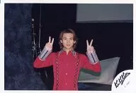 KinKi Kids / Koichi Domoto / Horizontal, Upper body, Costume red, Both hands pieces, Camera view / Official Official photo