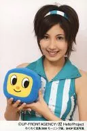 ° C-ute / Erika Umeda / upper body / costume / green / white stripe pattern / both hands Plush toy / postcard size / Waku Waku Takarajima Island 2006 Morning Musume SHOP commemorative photo