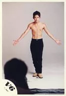 V6 / Jun' ichi Okada / Whole body, Upper body naked, Both hands par, Background white / Official Official photo