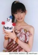 Morning Musume / Maki Goto / Bust Up / Costume Red / White / Both Hands Snowman Plush toy / Official Official photo