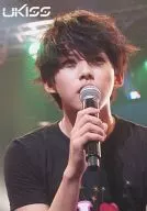 U-KISS / Dongho / Live Photo / Bust Up / T-Shirt black / Right hand microphone / Official Official photo