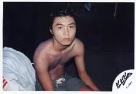 Kinki Kids / Tsuyoshi Domoto / Horizontal, Naked Upper Body, Swimsuit, Khaki Color, Camera Line / Official Official photo