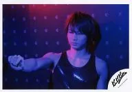 Kinki Kids / Koichi Domoto / Horizontal, Bust up, Tank Top Black, Right Front, Background Blue, Light Red / Official Official photo