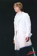 Kinki Kids / Koichi Domoto / Live Photo / Above Knee / Costume White / Left Facing / Both Hands Side / Background Black / "Endless Shock" / 2L size official Official photo