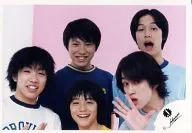 Kanjani Eight / Assembly (5 persons) / Horizontal ・ Yokoyama Migi-pa ・ Maruyama Guchi Opener ・ Background pink ・ Johnnys Jr Era / Official Official photo