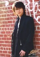 Kinki Kids / Koichi Domoto / Costume Black, Above Knee, Stole Black, Background Brick, Endless SHOCK 2013 / Official Official photo