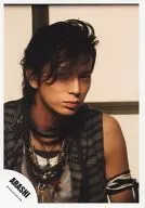 Arashi / Matsujun / Costume Striped Grey / Upper Body / Necklace / White Background / Official Official photo