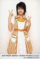 Berryz Kobo / Chinami Tokunaga / Above the Knees, Costume White / Orange Check Pattern, Both Hands / Okoshiyasu & Ohoki stamp rally