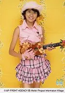 Berryz Kobo / Chinami Tokunaga / Above the Knees, Costume Pink, Hat, Both Hands Ukulele, String Instruments, Background Yellow / Alo-Hello