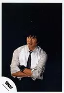 SMAP / Takuya Kimura / Above-the-knee / Costume black and white / Necktie / Armband / Background black / Official Official photo