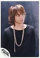 Kinki Kids / Koichi Domoto / Upper body / Costume black / Necklace gold / Eye view right / Background grey / Official Official photo