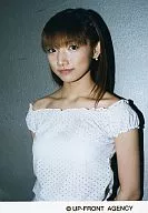 Morning Musume / Maki Goto / Upper Body / Costume White / Both Hands Back / Background Grey / Official Official photo