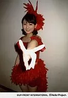 Berryz Kobo / Risako Sugaya / Above Knee / Red Costume / Left Hand Piece / White Background / Official Official photo