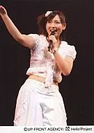 Berryz Kobo / Maasa Sudo / White Costume / Above Knee / Left Hand Microphone / Black Background / Live Photo / Official Official photo