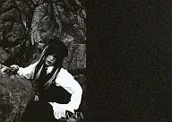 LUNA SEA/INORAN / Regular Card / Upper Waist / Costume Black and White / Cap / Right Hand Rock / Background Outdoor / LUNA SEA Trading Card