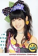 Buono! / Airi Suzuki / Bust up / Costume black / yellow dot / Background white / Rock'n Buono!