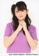 Berryz Kobo / Risako Sugaya / Upper Body / Costume T-Shirt : Purple, Double-Hand Overlap, Face Tilt / Official Official photo