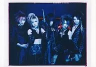 D/集合(5人)/横型・膝上・衣装黒・背景青/生写真