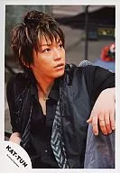 KAT-TUN / Kazuya Kamenashi / Upper Body / Costume Black / Best Grey / Eye Line Right / Indoor / Official Official photo