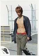 SMAP / Takuya Kimura / Knee-Up, Upper-Body Naked, Jacket Black, Pants Khaki, Eye-Down / Official Official photo