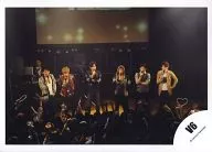 V6 / Gather (6 people) / Live Photo, Horizontal, Whole body, Center Sakamoto, Costume Black, Background Screen, Morita Hood, Right Hand Microphone, Background Screen / Official Official photo