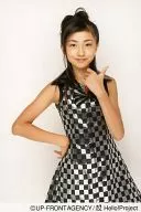 Berryz Kobo / Yurina Kumai / Kneecap / Costume black / Silver check pattern / Right hand waist / Postcard size / Official Official photo