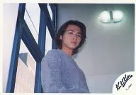 Kinki Kids / Koichi Domoto / Horizontal, Upper body, Costume gray, Background white window / Official Official photo