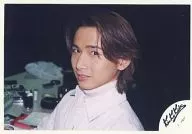 Kinki Kids / Koichi Domoto / Horizontal, Bust up, Costume white, Background black / Official Official photo