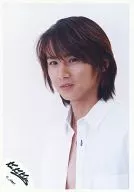 Kinki Kids / Koichi Domoto / Bust up / Costume white / Necklace / Background white / Official Official photo