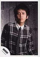 Arashi / Kazuya Ninomiya / Koshiue / Costume black and white check / Background grey / Official Official photo