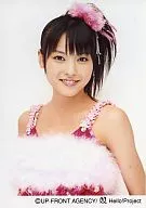 °C-ute/矢島舞美/バストアップ・衣装ピンク白・背景白/公式生写真