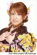 Morning Musume / Mari Yaguchi / Bust Up / Kimono / Purple / Flower Pattern / Both Hands Breast / Official Official photo