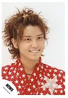 NEWS / Yuya Tegoshi / Bust up, Red Kimono, Star Pattern / Official Official photo