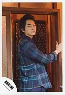 Arashi / Matsujun / Upper Body / Shirt Check Green / Eye Right / Entrance Hall / Right Hand Door no Fuchi / Official Official photo