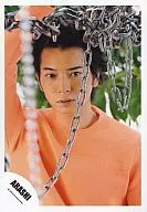 Arashi / Matsujun / Bust-up / Sweater Orange / Right Hand Lift / Chain / Official Official photo