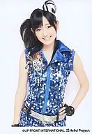 ° C-ute / Airi Suzuki / Upper Body / Costume Blue Black / Left Hand Waist / Background White / Official Official photo