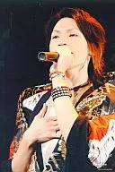 Kis-My-Ft2 / Takashi Nikaido / Live Photo / Upper Body / Costume Gold Black / Right Hand Chest / Left Hand Microphone / Background Black / 2L Edition / World' Swing Wing Premium2007 Official Official photo