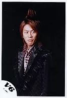 V6 / Takeshi Morita / Bust up / Jacket Black / Background Black / Eye Right