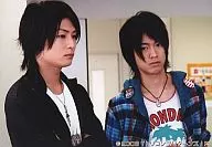 Ren Hakami, Keisuke Minami / Horizontal, Upper body, Black Jacket, Blue and Black Plaid Shirt, Arm / Tricon! Rita → Nzu