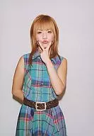 Morning Musume. / Yuko Nakazawa / Above-the-knee ・ Costume Green Check ・ Left Hand Piece ・ Right Back / Official Official photo