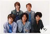 Arashi / Assembly (5 persons) / Horizontal, upper body, jacket, center Aiba, background white / Official Official photo