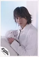 Kinki Kids / Koichi Domoto / Upper Body / Costume White / Left Facing / / Background light blue / Official Official photo