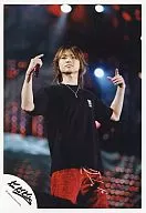 KinKi Kids / Koichi Domoto / Live Photo / Costume Black / fingers of both hands Stand / Right Hand Microphone / Eye Point Left / Official Official photo