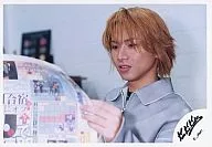 Kinki Kids / Koichi Domoto / Horizontal, Bust up, Costume Silver, Newspaper in Hand, Eye-Left / Official Official photo